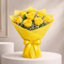 Pure 8 Yellow Roses Bouquet