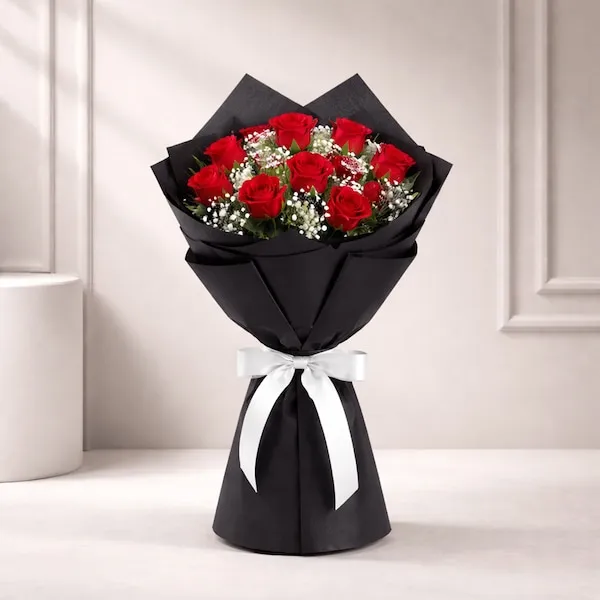 Lovely 10 Red Roses