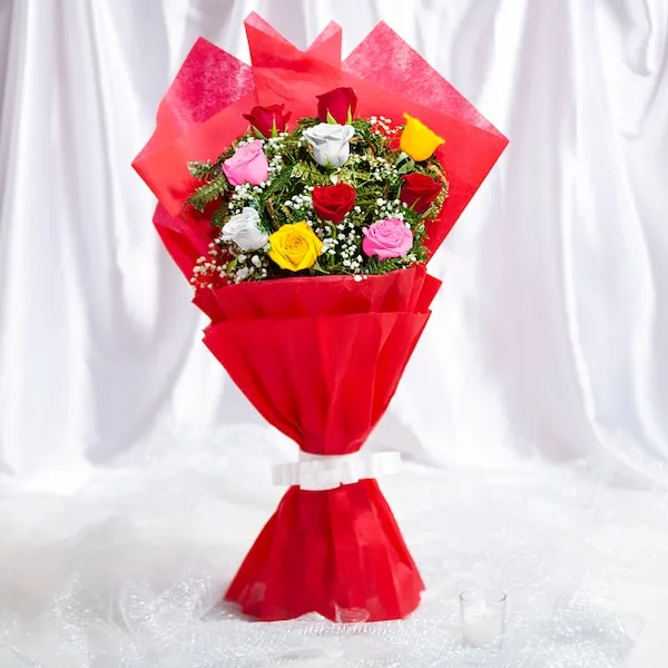 10 Mixed Roses Bouquet
