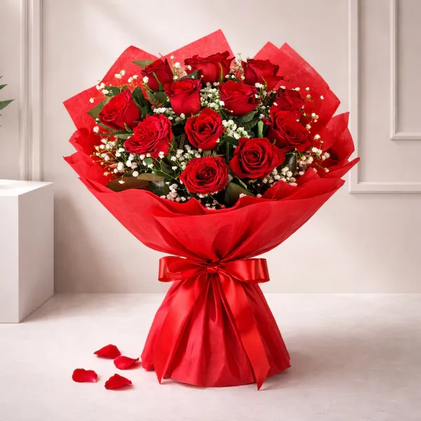 Romantic Bunch Of Red Roses