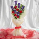 Love Affair Of Roses And Chocolates Bouquet