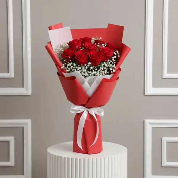 10 Red Roses Bouquet